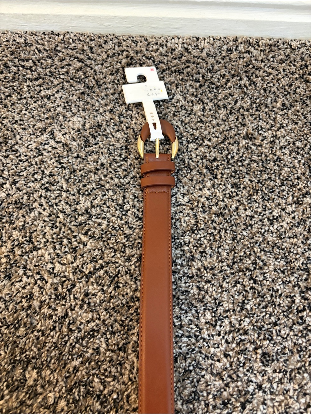 a new day Women's Tan Belt with Gold Buckle
